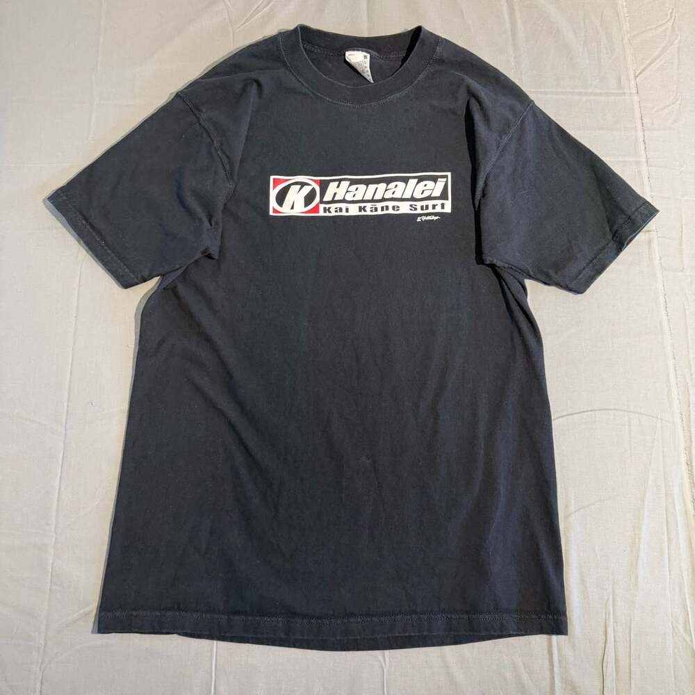 Fruit Of The Loom Hanalei Kai Kane Surf T-Shirt Size L Black